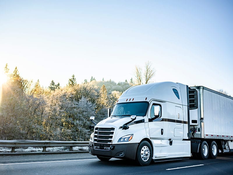 eTru truck driving on highway